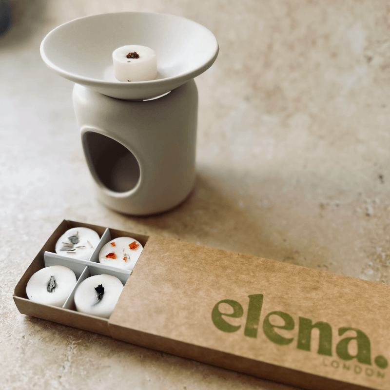 elena london wax melt discovery box with ceramic wax melt burner