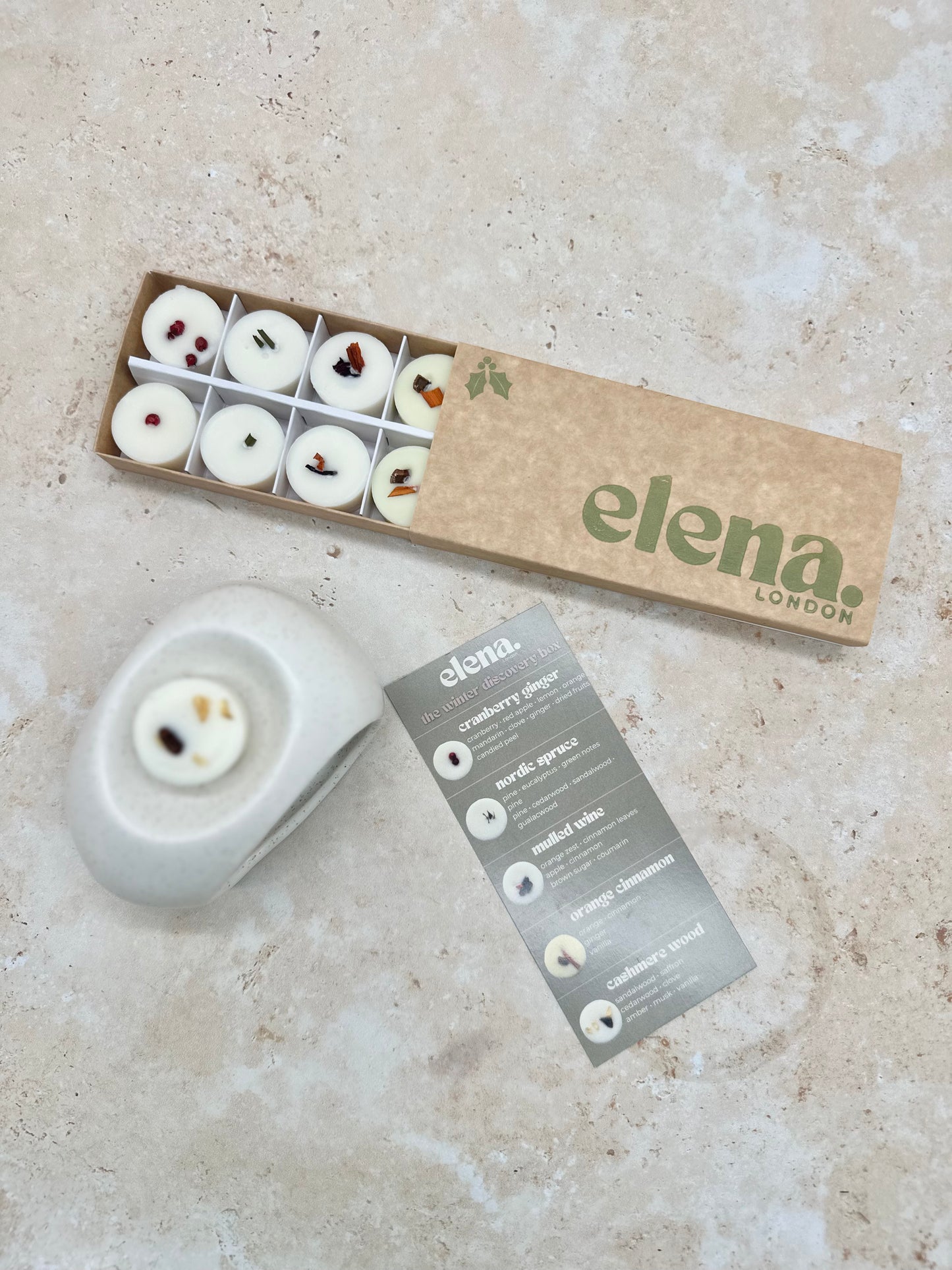 ceramic oval burner + the elena discovery box & the room + linen spray 250ml