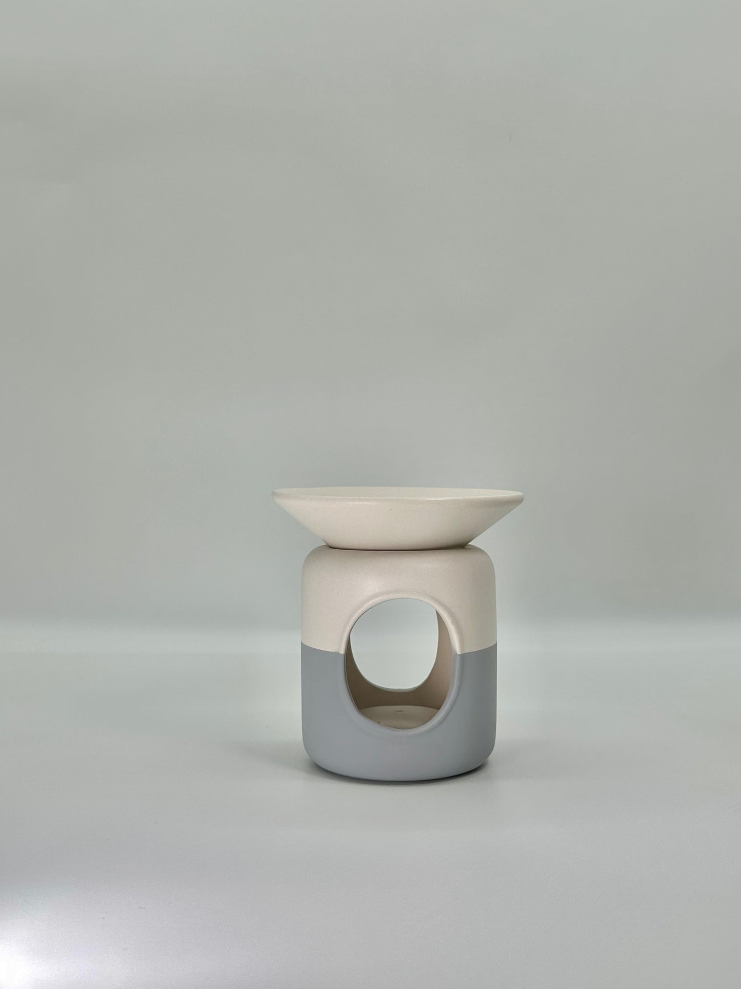 ceramic white grey wax melt burner + summer collection two melt bars