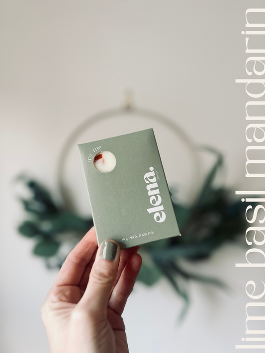 lime basil mandarin soy wax melt