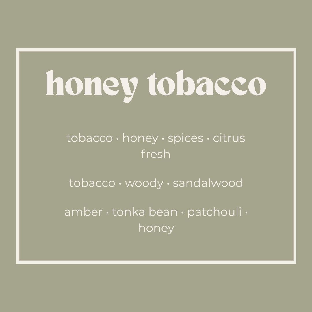 honey tobacco soy wax melt 80g