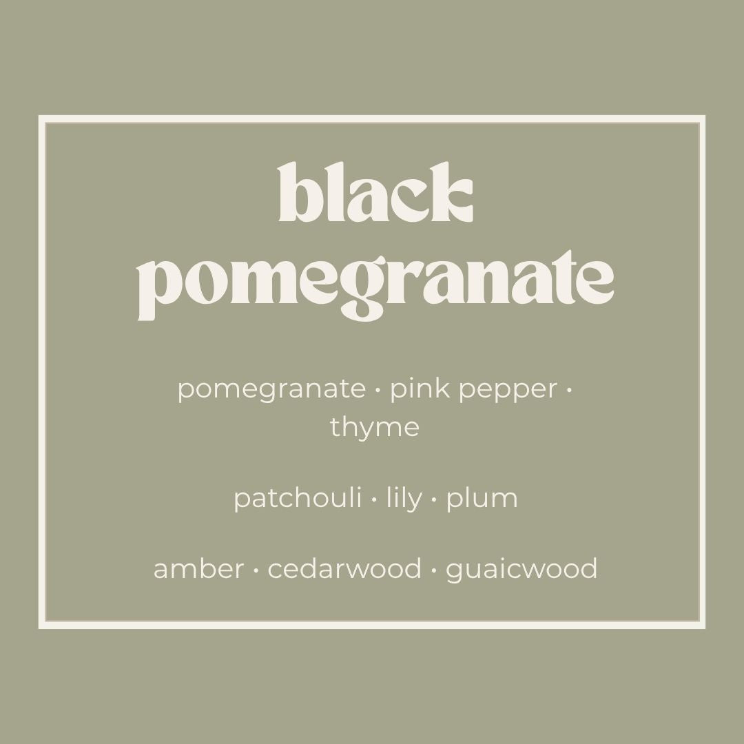 black pomegranate soy wax melt 80g
