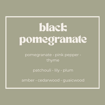 black pomegranate soy wax melt 80g