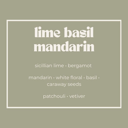 lime basil mandarin soy wax melt 80g
