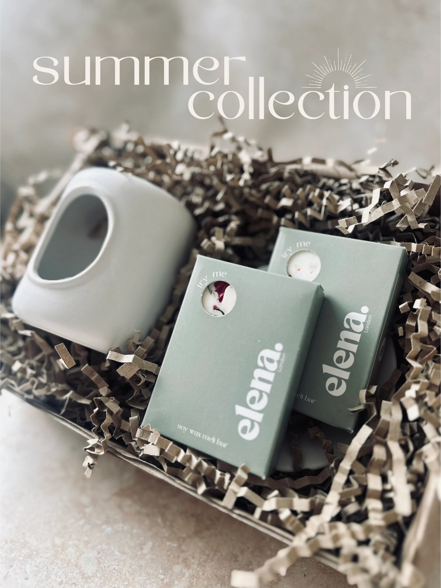 white burner + two summer collection melt bars