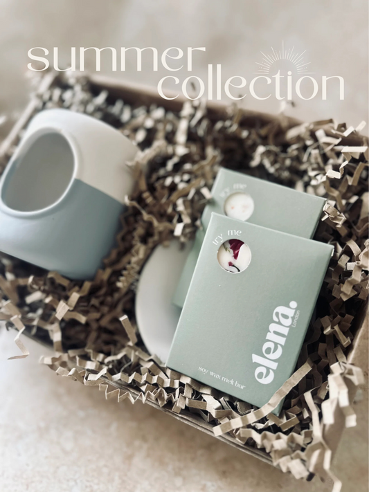 white grey burner + summer collection two melt bars