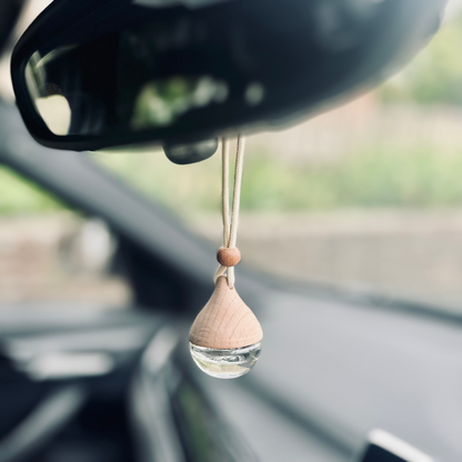 elena london luxury car diffuser hanging from rear view mirror