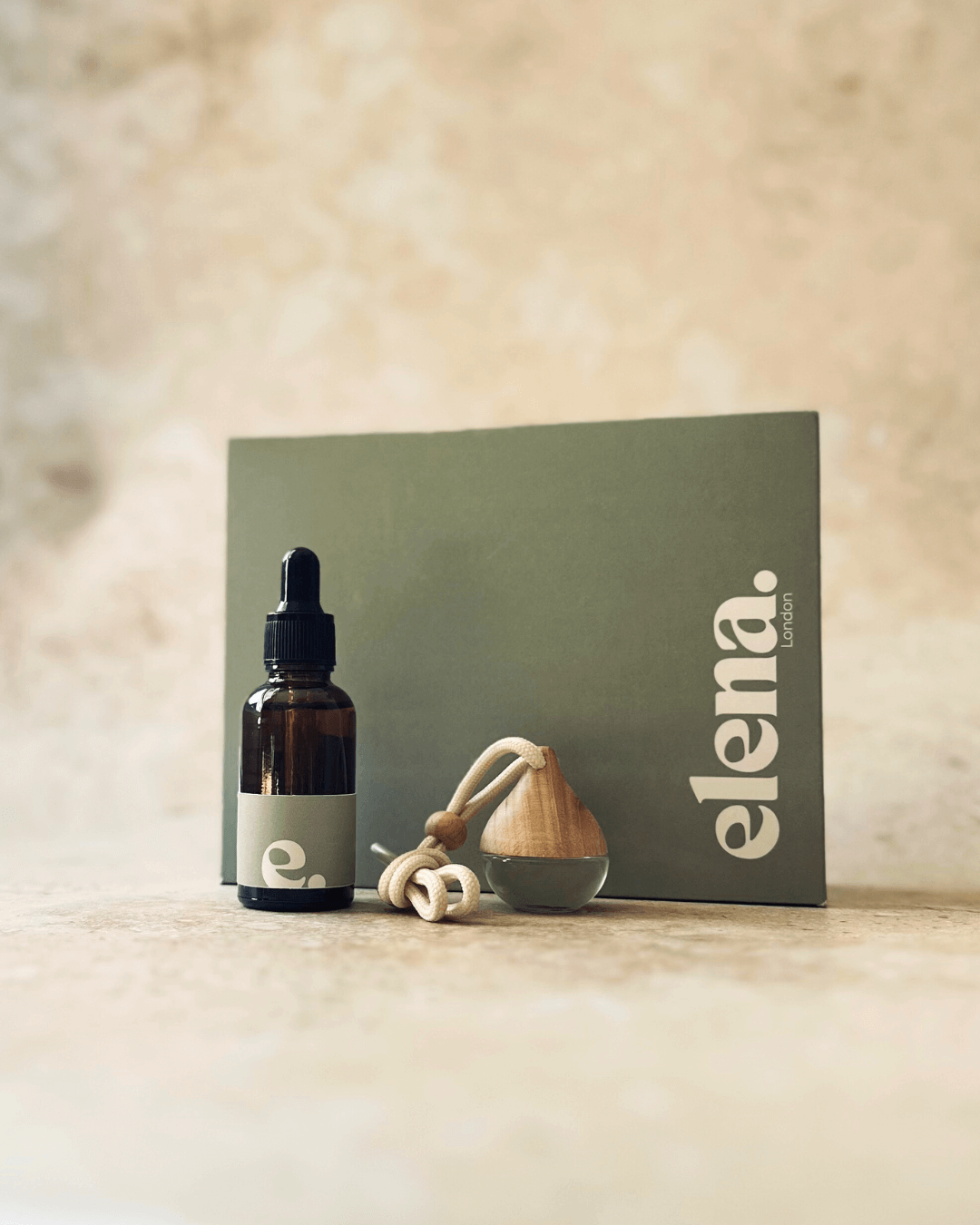 elena london luxury car diffuser and refill gift set presented in gift box