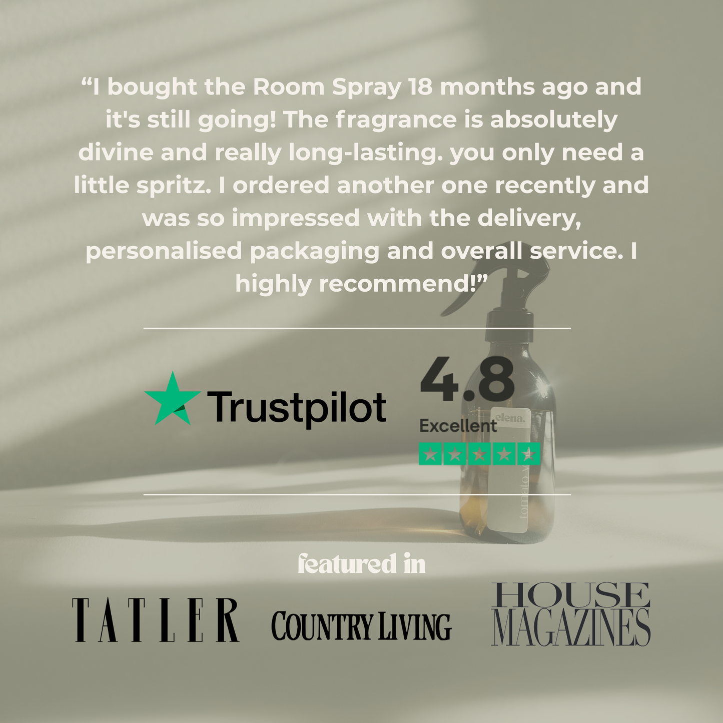 amber orange room spray | room & linen spray 250ml