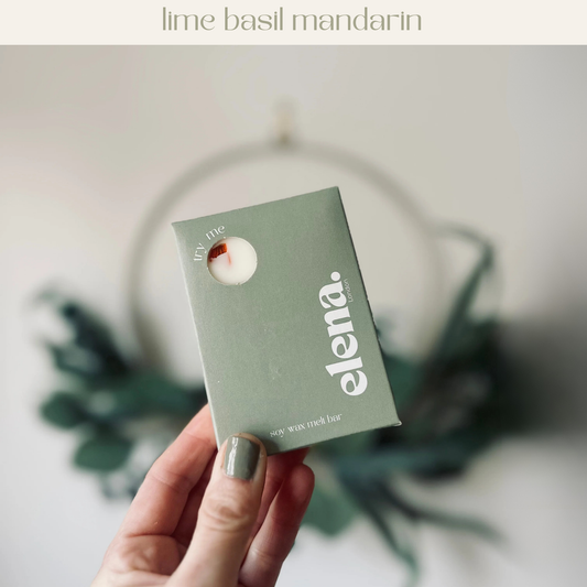lime basil mandarin soy wax melt 80g