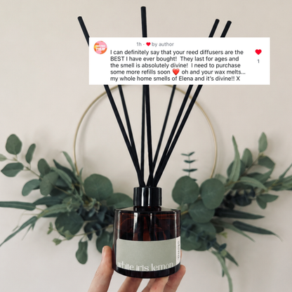 white iris lemon reed diffuser 100ml
